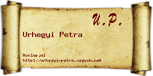 Urhegyi Petra névjegykártya